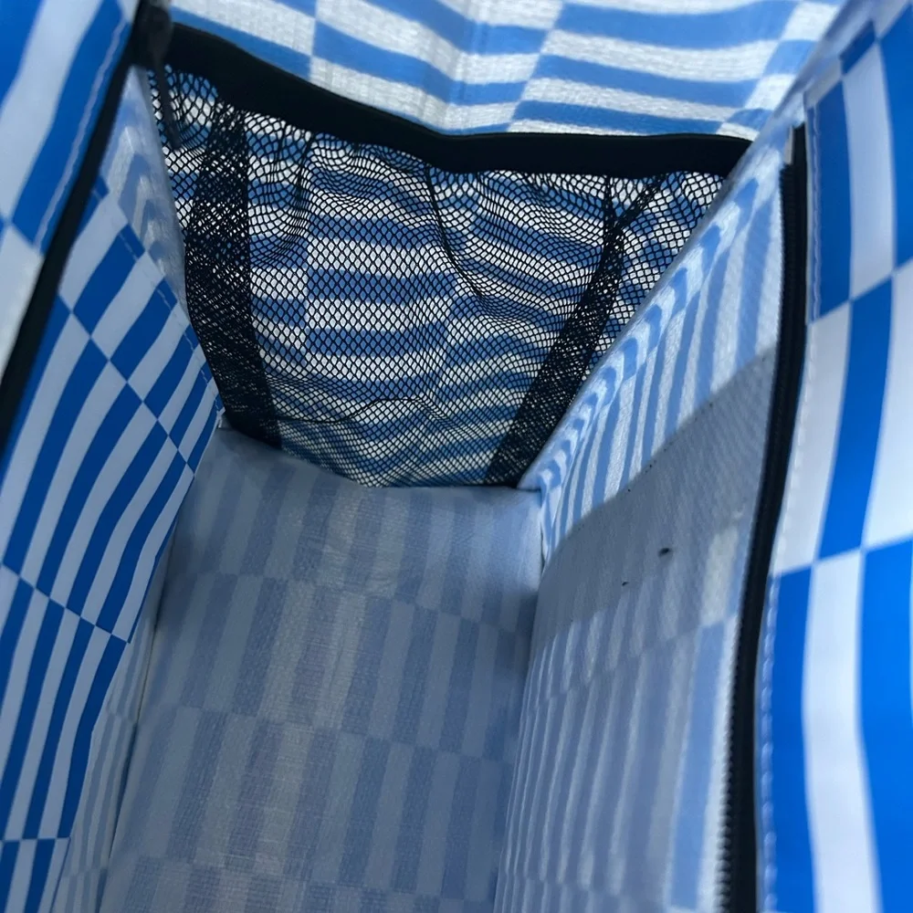 Scout Checkered Blue and White Tote - Picture 4 of 5